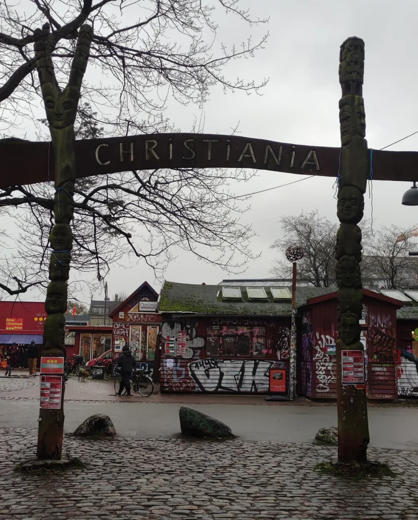Entrada de Christiania en Copenhague, Dinamarca