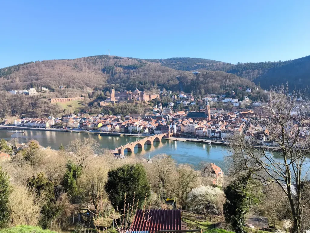 Vistas desde el Camino de los Filósofos en Heidelberg